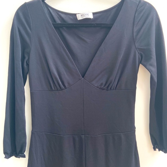 Moschino 3/4 Sleeve Black Dress. - Picture 4 of 8